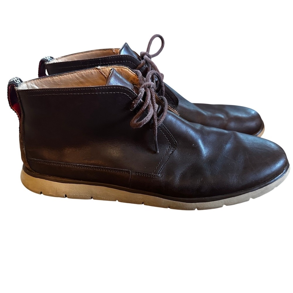 UGG Dark Brown Leather Freamon Waterproof Chukka Boots Men's 13